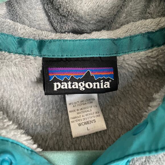 Patagonia Women’s Re-Tool SnapT Fleece Pullover Tailored Grey Emerald Size Large - Picture 4 of 6